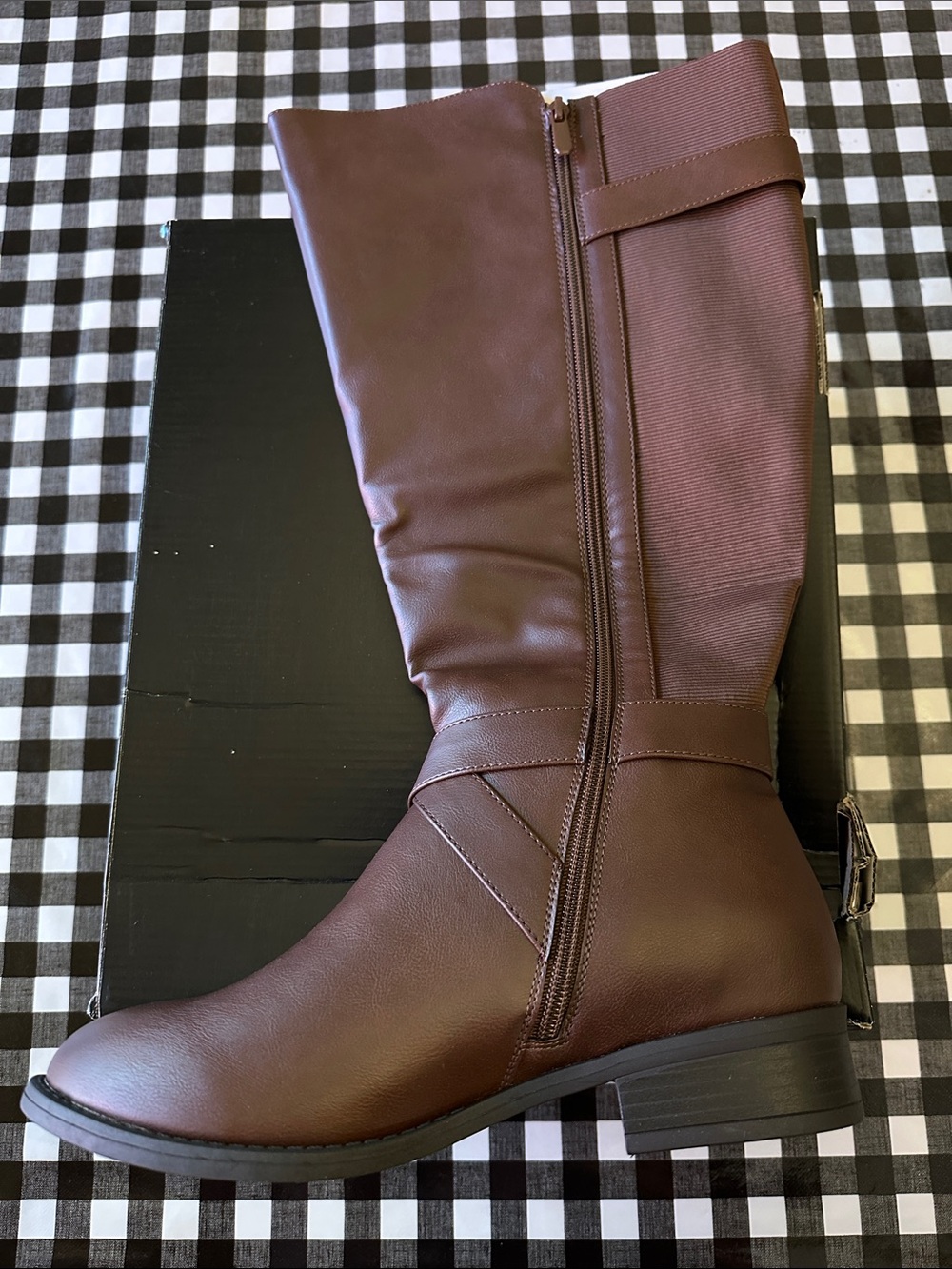 torrid Brown Tall Buckle Riding Boots - Picture 3 of 4
